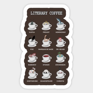 Literary coffee for readers Sticker